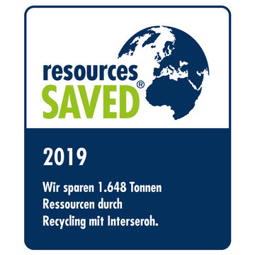 resources SAVED' certificate 2019 for sustainability