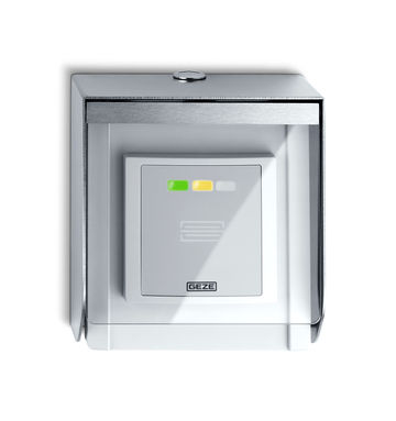 Weatherproof cover on an access control system