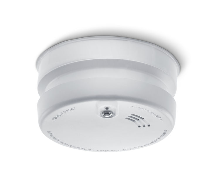 Smoke detector with base