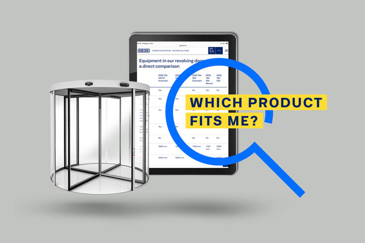  - Teaser product comparison revolving door