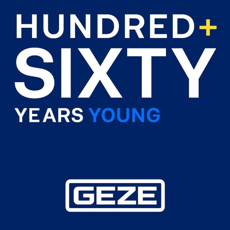 GEZE 160 year anniversary logo