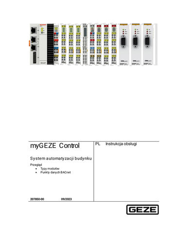 myGEZE Control-BACnet-Definition