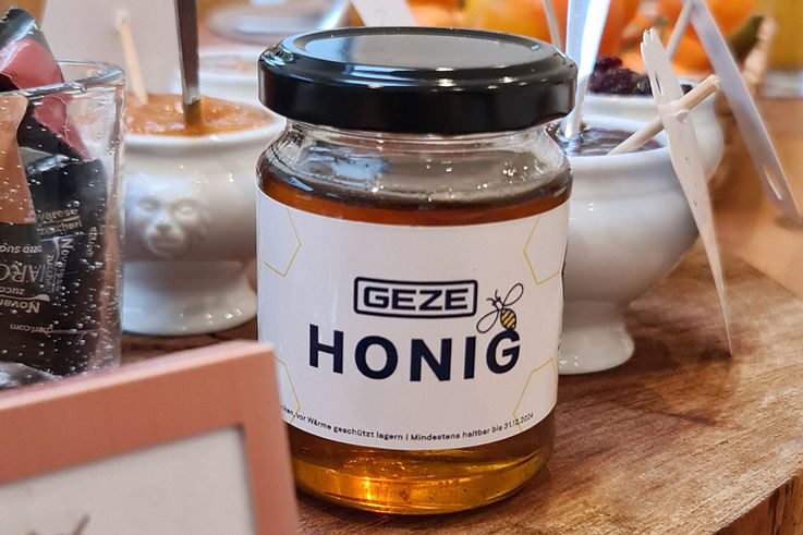  - Honey from GEZE's bees, fresh on the breakfast table.