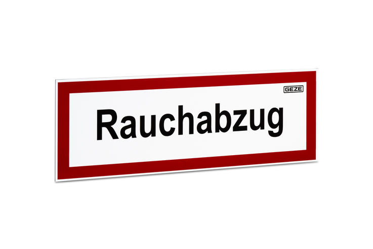 Alu-Hinweisschild "Rauchabzug" ÖNORM F2030