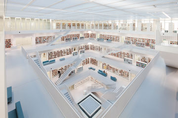 Stuttgart şehir kütüphanesi için erişilebilirlik