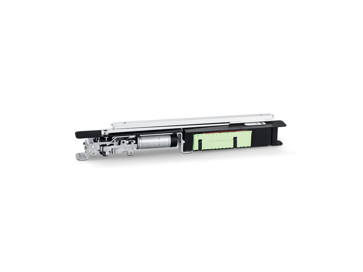 Product shot (496569) - ECturn Inside for installation inside a door leaf/frame., consisting of drive, installation elements, power supply and guide rail
