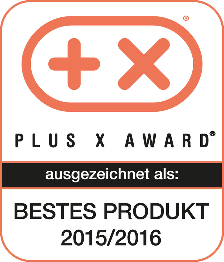 Certificate Plus X Award Best product of the year 2015/2016