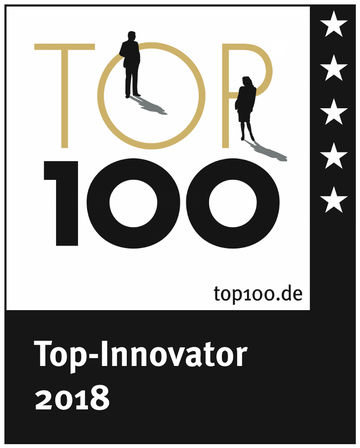 टॉप 100 इनोवेटर 2018 का लेबल